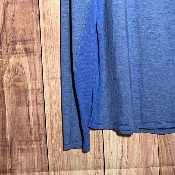 Lululemon Technical Long Sleeve Pocket Crew Neck Tee Blue Mens Size XXL Techwear - Picture 6 of 7